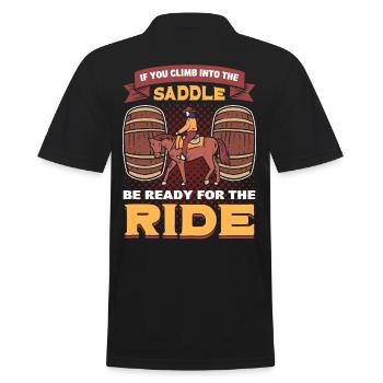 Rodeo Bullriding Western Pferd Show Jumping Bull - Männer Poloshirt - Schwarz - Hinten - Kai (181cm)