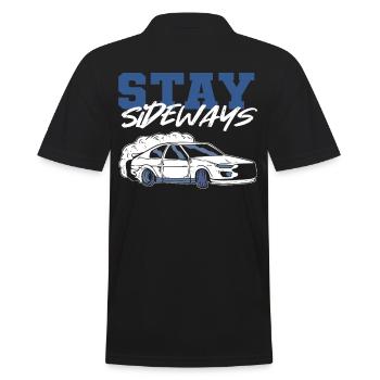 Stay Sideways Drifting Car Racing - Männer Poloshirt - Schwarz - Hinten - Kai (181cm)
