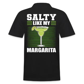 Salty Like My Margarita Margaritas Cocktail Drink - Men's Polo Shirt - black - Back - Kai (181cm)