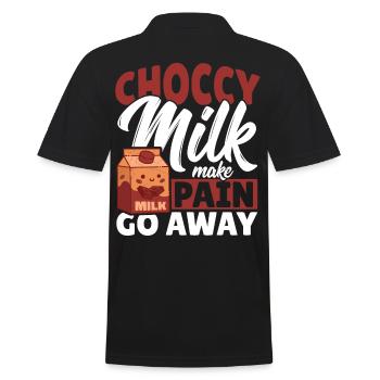 Lait haché Faire disparaître la douleur Lait au chocolat - Polo Homme - noir - Dos - Kai (181cm)