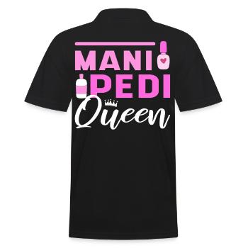 Mani Pedi Queen Nail Tech Technicien des ongles - Polo Homme - noir - Dos - Kai (181cm)