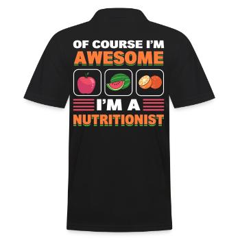 Bien sûr, je suis génial, je suis nutritionniste - Polo Homme - noir - Dos - Kai (181cm)
