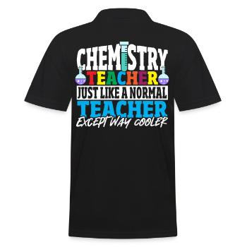 Professeur de chimie comme un professeur normal - Polo Homme - noir - Dos - Kai (181cm)