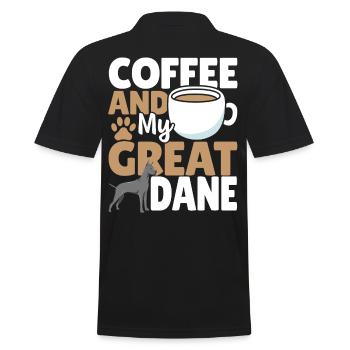 Coffee And My Great Dane Great Dane Dog Lover - Men's Polo Shirt - black - Back - Kai (181cm)