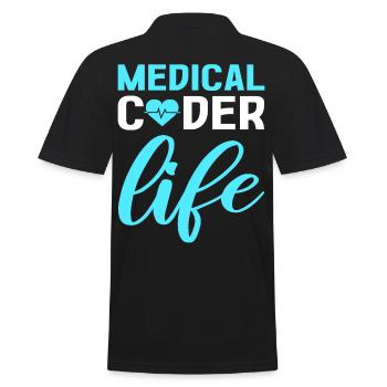 Codeur médical Vie Codeur clinique Codeur médical - Polo Homme - noir - Dos - Kai (181cm)