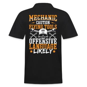 Outils volants mécaniques et voiture de langage offensant - Polo Homme - noir - Dos - Kai (181cm)