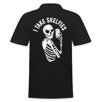 I Take Skelfies Radiology Technician Rad Tech - Men's Polo Shirt - black - Back - Kai (181cm)