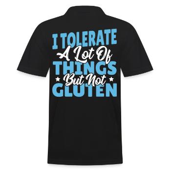 Glutenfrei Gluten frei Glutenfreie Diät Getreide - Männer Poloshirt - Schwarz - Hinten - Kai (181cm)