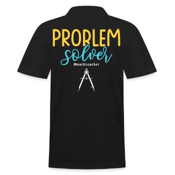 Résolveur de problèmes #mathteacher professeur de mathématiques - Polo Homme - noir - Dos - Kai (181cm)