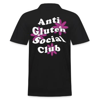 Glutenfrei Gluten frei Glutenfreie Diät Getreide - Männer Poloshirt - Schwarz - Hinten - Kai (181cm)