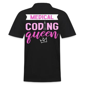 Codage médical Queen Codeur clinique Codeur médical - Polo Homme - noir - Dos - Kai (181cm)