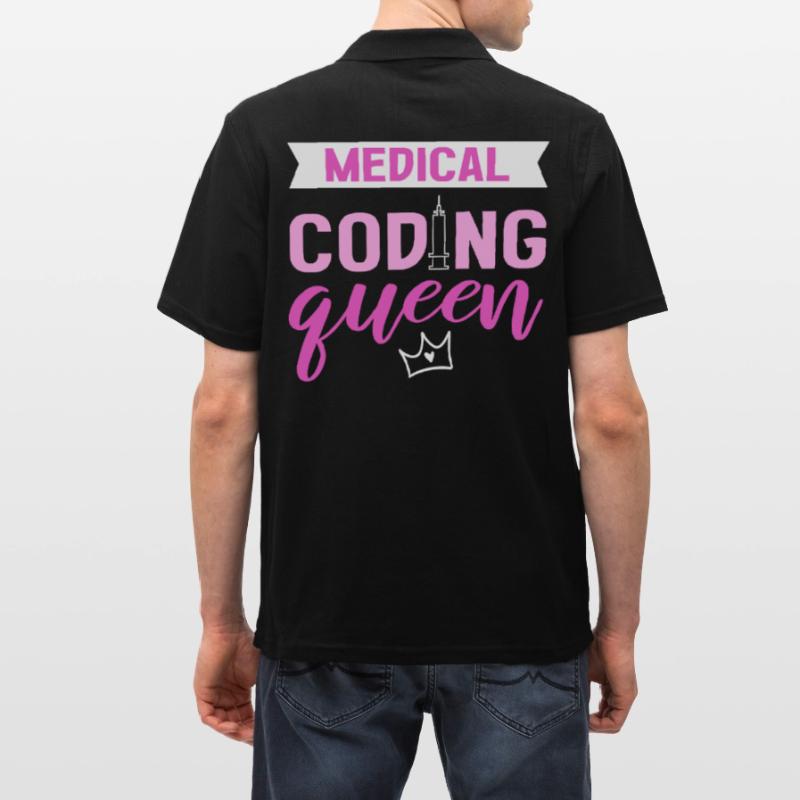 Medical Coding Queen Clinical Coder Medical Coder Men's Polo Shirt