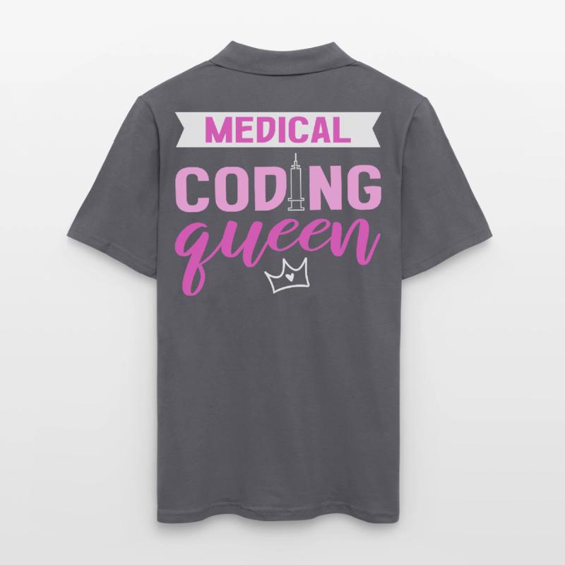 Medical Coding Queen Clinical Coder Medical Coder Männer Poloshirt