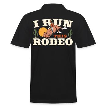 Rodéo Équitation Hors Équitation Western - Polo Homme - noir - Dos - Kai (181cm)