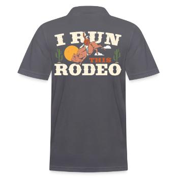 Rodéo Équitation Hors Équitation Western - Polo Homme - charbon - Dos - Nico (186cm)