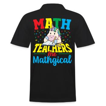 Les professeurs de mathématiques sont des professeurs de mathématiques - Polo Homme - noir - Dos - Kai (181cm)