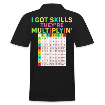 J’ai des compétences qu’ils multiplient professeur de mathématiques - Polo Homme - noir - Dos - Kai (181cm)