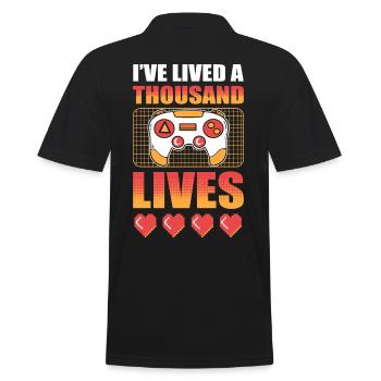 I've Lived A Thousand Lives Video Game Gamer - Men's Polo Shirt - black - Back - Kai (181cm)