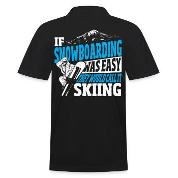 Snowboarden Snowboarding Winter Freestyle Schnee - Männer Poloshirt - Schwarz - Hinten - Kai (181cm)