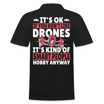 Drohne Fliegen Drohnenfliegen Drohnenpilot - Männer Poloshirt - Schwarz - Hinten - Kai (181cm)