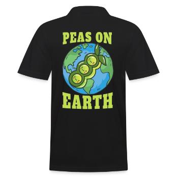 Pois sur Terre Pun Peace Globe mondial Jour de la Terre - Polo Homme - noir - Dos - Kai (181cm)