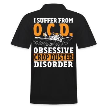 I Suffer From Obsessive Crop Duster Disorder Crop - Männer Poloshirt - Schwarz - Hinten - Kai (181cm)