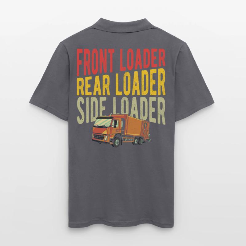 Front Loader Rear Loader Side Loader Garbage Men's Polo Shirt