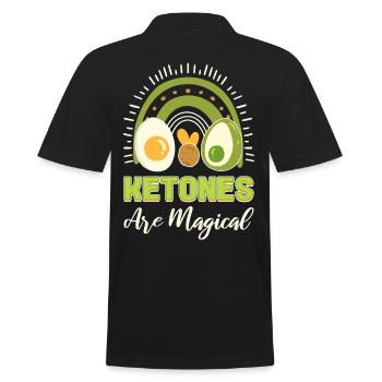Ketones Are Magical Keto Diet Keto - Männer Poloshirt - Schwarz - Hinten - Kai (181cm)