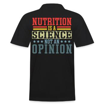 La nutrition est une science et non une opinion Nutritionniste - Polo Homme - noir - Dos - Kai (181cm)
