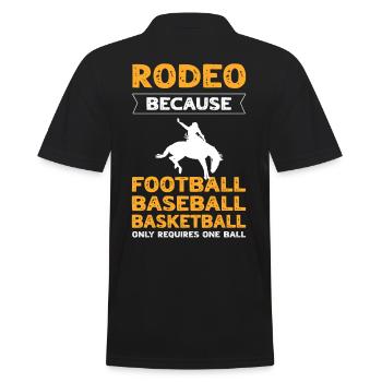 Rodéo Équitation Sports Western Equitation - Polo Homme - noir - Dos - Kai (181cm)