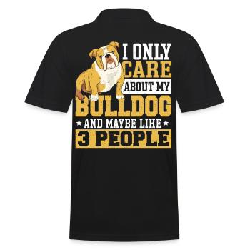Bulldog Bouledogue anglais Hundelieb Hund - Polo Homme - noir - Dos - Kai (181cm)