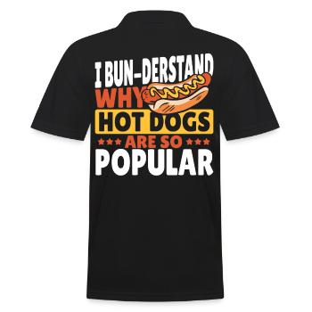Hot dog Hotdogs Essen Burger Fast Food - Männer Poloshirt - Schwarz - Hinten - Kai (181cm)