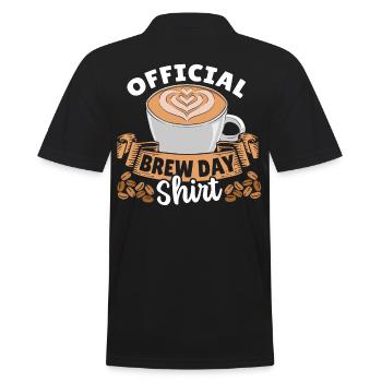 Official Brew Day Shirt Barista Coffeemaker - Men's Polo Shirt - black - Back - Kai (181cm)