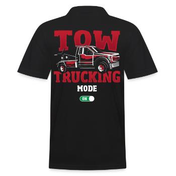 Tow Trucking Mode On Tow Trucker Tow Truck - Männer Poloshirt - Schwarz - Hinten - Kai (181cm)