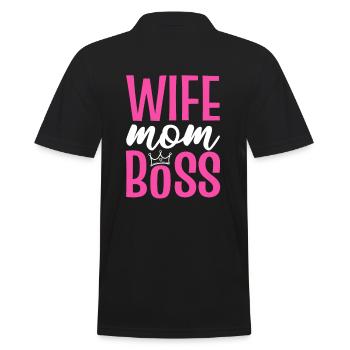 Épouse Maman Boss Journée internationale de la femme - Polo Homme - noir - Dos - Kai (181cm)