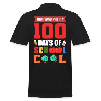 That Was Pretty 100 Days Of School Cool 100th Day - Men's Polo Shirt - black - Back - Kai (181cm)