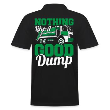 Nothing Like A Good Dump Garbage Truck Recycling - Men's Polo Shirt - black - Back - Kai (181cm)