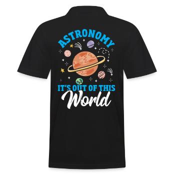 Astronomy It's Out Of This World Astronomer - Men's Polo Shirt - black - Back - Kai (181cm)