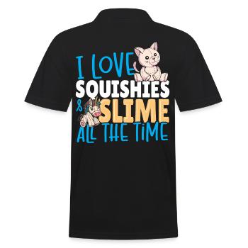 J’adore les squishies et le slime tout le temps - Polo Homme - noir - Dos - Kai (181cm)