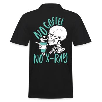 Pas de café Pas de radiographie Rad Tech - Polo Homme - noir - Dos - Kai (181cm)