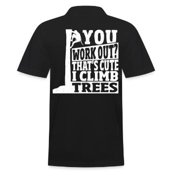 Arboriculteur que vous formez? C’est mignon moi - Polo Homme - noir - Dos - Kai (181cm)