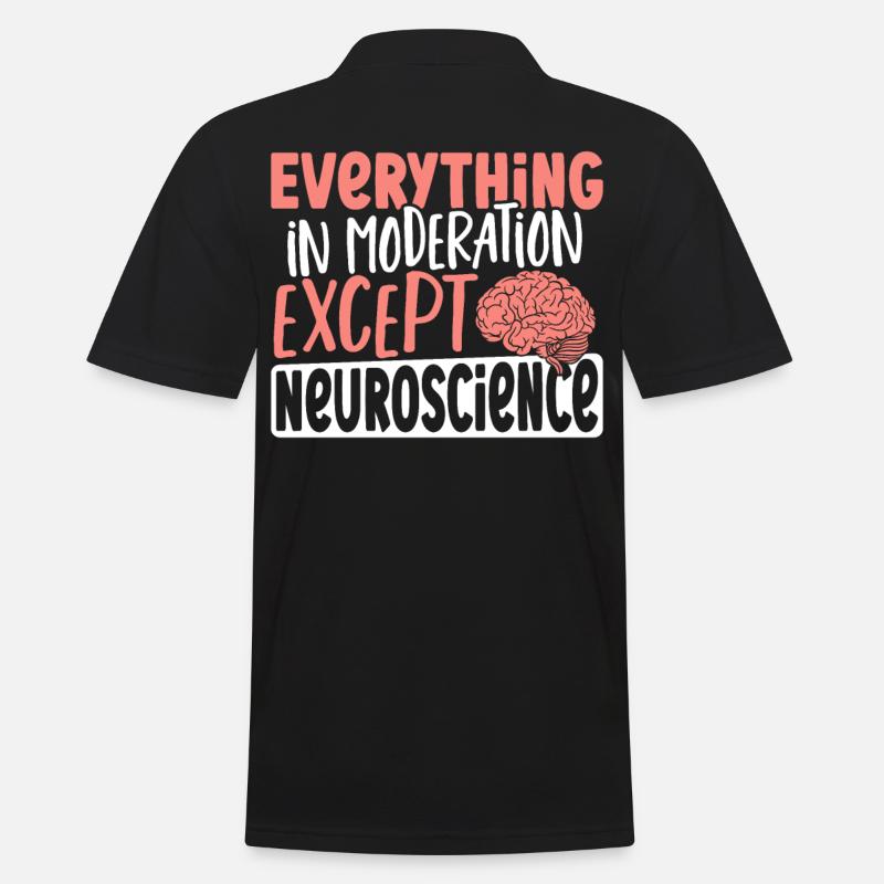 Tout avec modération sauf les neurosciences - Polo Homme - noir