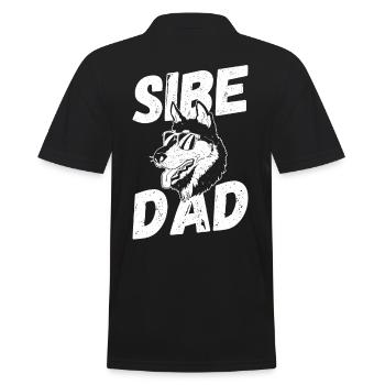 Sibe Dad Siberian Husky - Men's Polo Shirt - black - Back - Kai (181cm)