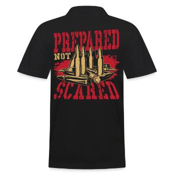 Prepared Not Scared 2nd Amendment - Men's Polo Shirt - black - Back - Kai (181cm)