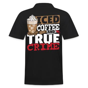 Café glacé et vrais crimes - Polo Homme - noir - Dos - Kai (181cm)