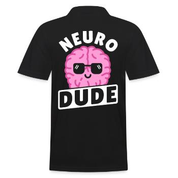 Neuro Dude Neuroscience Neuroscientist - Men's Polo Shirt - black - Back - Kai (181cm)