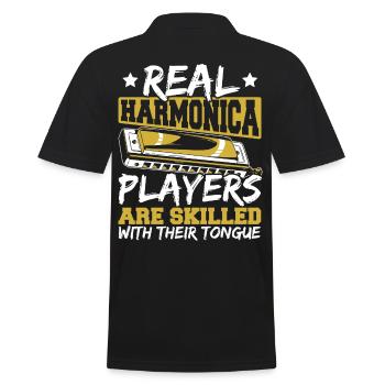 Les vrais harmonicistes sont adeptes de - Polo Homme - noir - Dos - Kai (181cm)