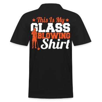 This Is My Glassblowing Shirt Glassblower Glass - Men's Polo Shirt - black - Back - Kai (181cm)