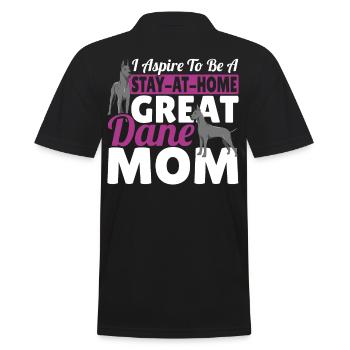 I Aspire To Be A Stay-At-Home Great Dane Mom - Men's Polo Shirt - black - Back - Kai (181cm)