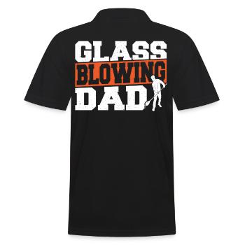 Glassblowing Dad Glassblower Glass Blowing - Men's Polo Shirt - black - Back - Kai (181cm)